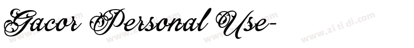 Gacor Personal Use字体转换